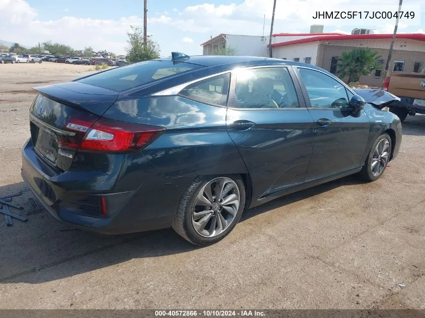 2018 Honda Clarity Plug-In Hybrid VIN: JHMZC5F17JC004749 Lot: 40572866