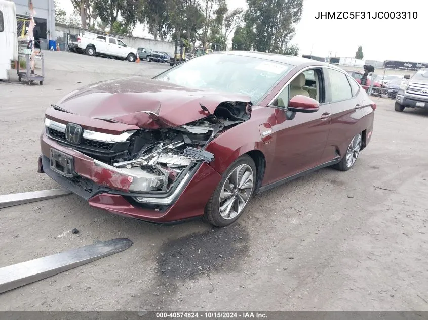 2018 Honda Clarity Plug-In Hybrid Touring VIN: JHMZC5F31JC003310 Lot: 40574824