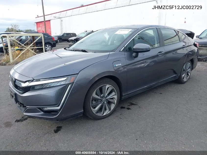 2018 Honda Clarity Plug-In Hybrid VIN: JHMZC5F12JC002729 Lot: 40605554