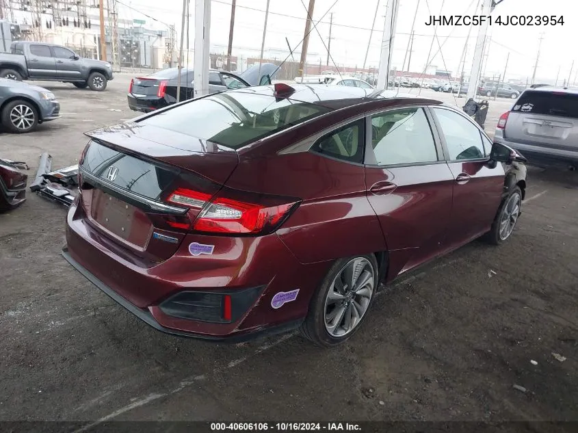 2018 Honda Clarity Plug-In Hybrid VIN: JHMZC5F14JC023954 Lot: 40606106