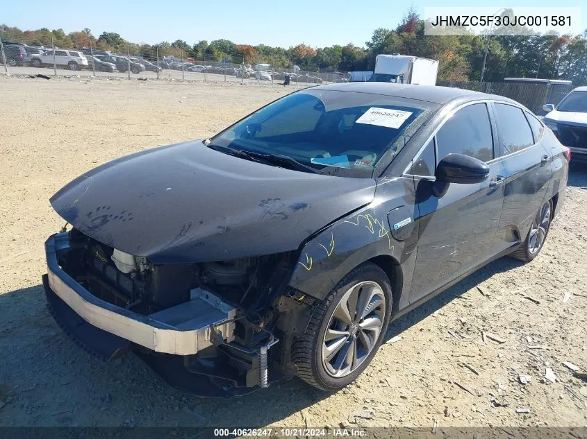 2018 Honda Clarity Plug-In Hybrid Touring VIN: JHMZC5F30JC001581 Lot: 40626247