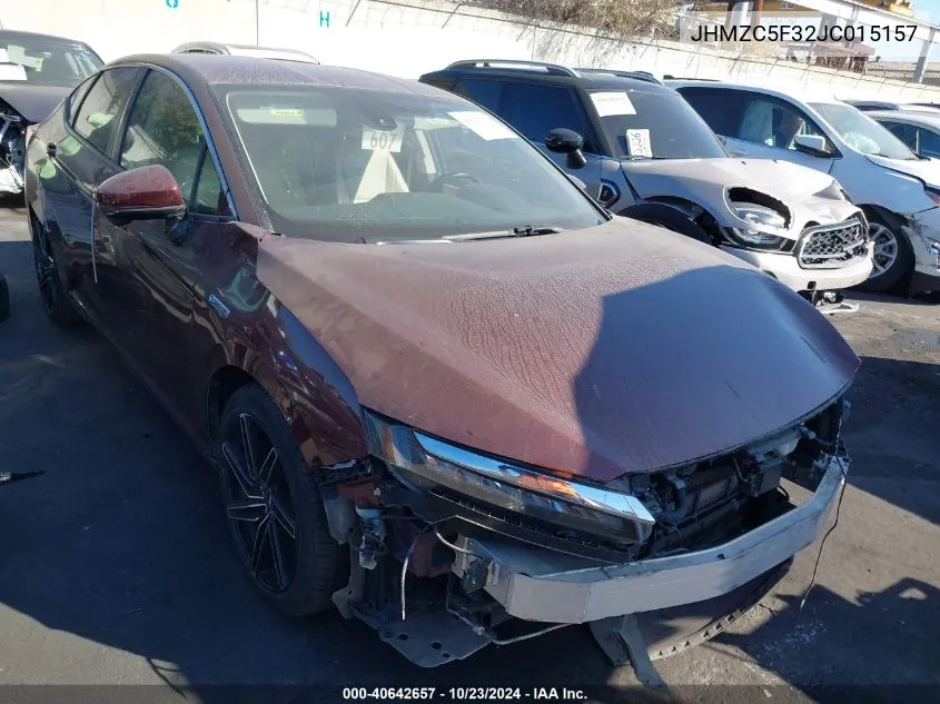 2018 Honda Clarity Plug-In Hybrid Touring VIN: JHMZC5F32JC015157 Lot: 40642657