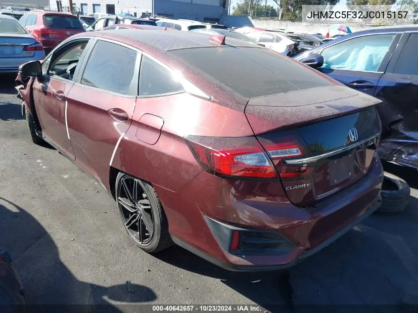 2018 Honda Clarity Plug-In Hybrid Touring VIN: JHMZC5F32JC015157 Lot: 40642657