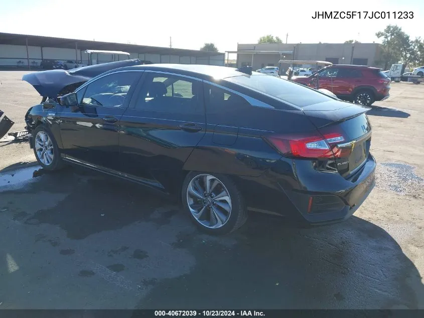 2018 Honda Clarity Plug-In Hybrid VIN: JHMZC5F17JC011233 Lot: 40672039