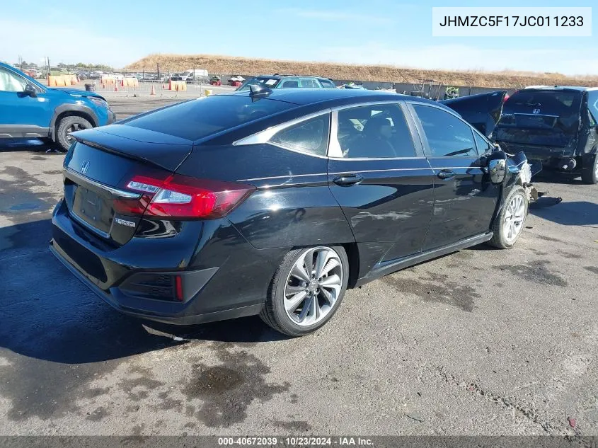 2018 Honda Clarity Plug-In Hybrid VIN: JHMZC5F17JC011233 Lot: 40672039