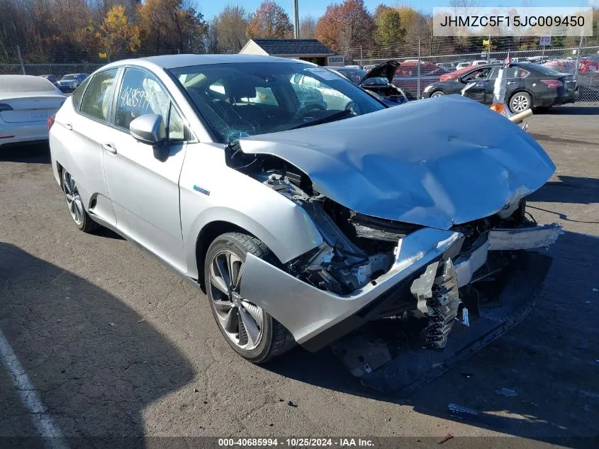 2018 Honda Clarity Plug-In Hybrid VIN: JHMZC5F15JC009450 Lot: 40685994