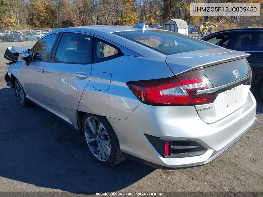 2018 Honda Clarity Plug-In Hybrid VIN: JHMZC5F15JC009450 Lot: 40685994