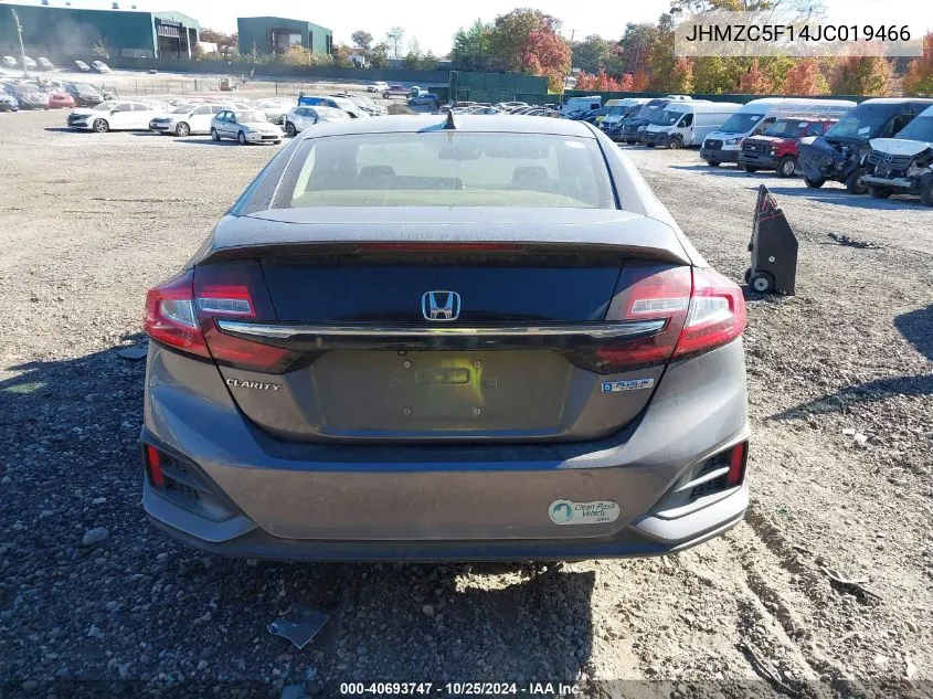 2018 Honda Clarity Plug-In Hybrid VIN: JHMZC5F14JC019466 Lot: 40693747