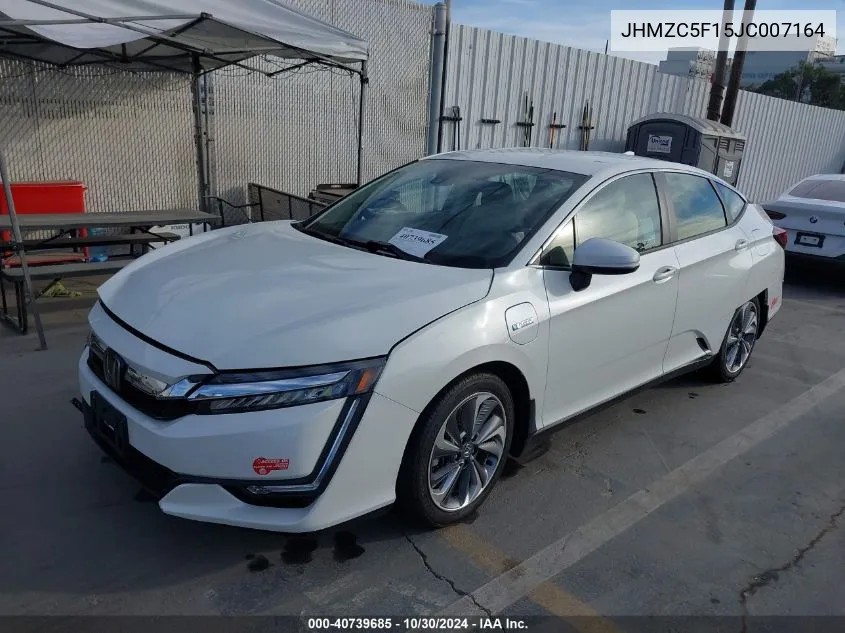 2018 Honda Clarity Plug-In Hybrid VIN: JHMZC5F15JC007164 Lot: 40739685