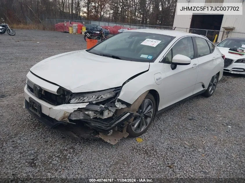 2018 Honda Clarity Plug-In Hybrid VIN: JHMZC5F17JC007702 Lot: 40746767