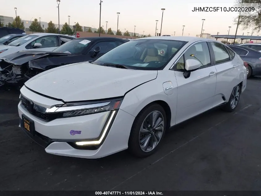 2018 Honda Clarity VIN: JHMZC5F10JC020209 Lot: 40747771