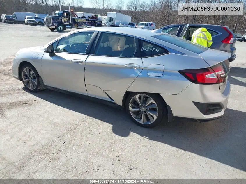 2018 Honda Clarity Plug-In Hybrid Touring VIN: JHMZC5F37JC001030 Lot: 40872174