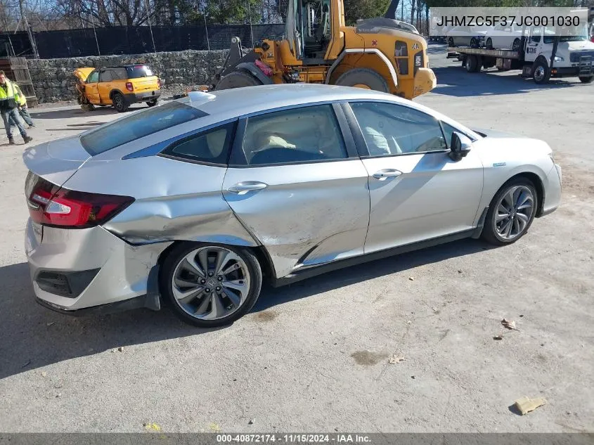 2018 Honda Clarity Plug-In Hybrid Touring VIN: JHMZC5F37JC001030 Lot: 40872174