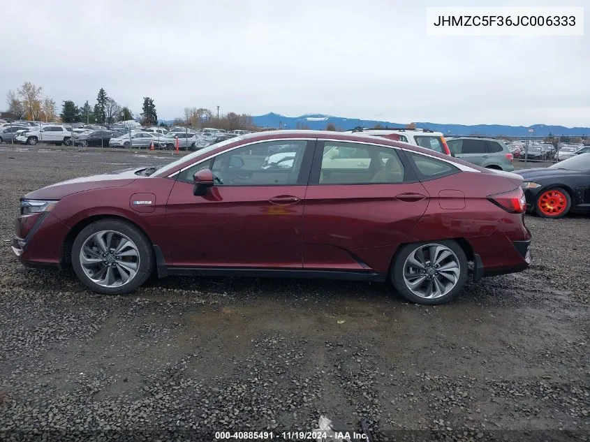 2018 Honda Clarity Plug-In Hybrid Touring VIN: JHMZC5F36JC006333 Lot: 40885491