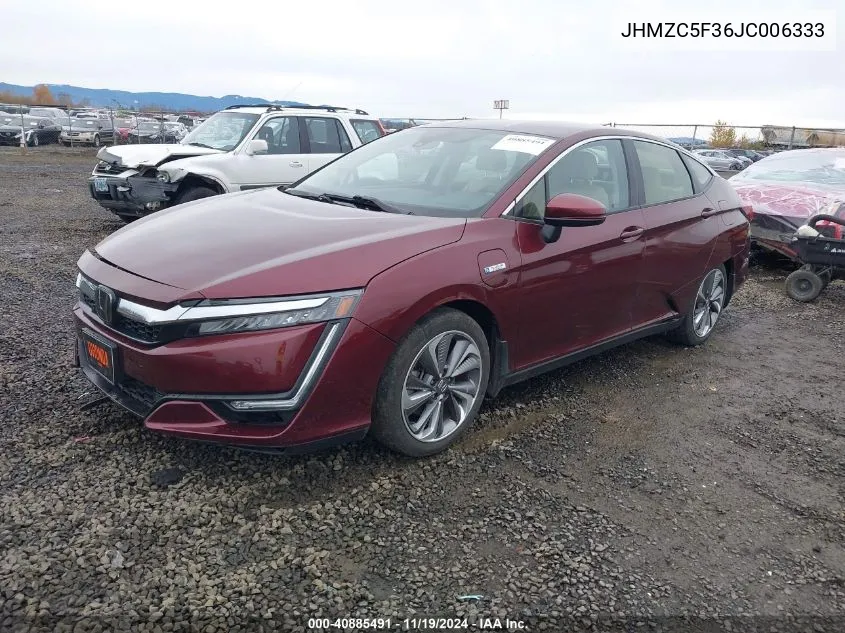 2018 Honda Clarity Plug-In Hybrid Touring VIN: JHMZC5F36JC006333 Lot: 40885491