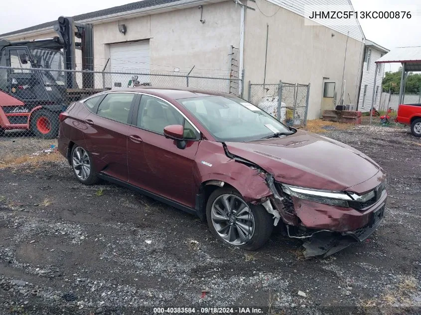 2019 Honda Clarity Plug-In Hybrid VIN: JHMZC5F13KC000876 Lot: 40383584