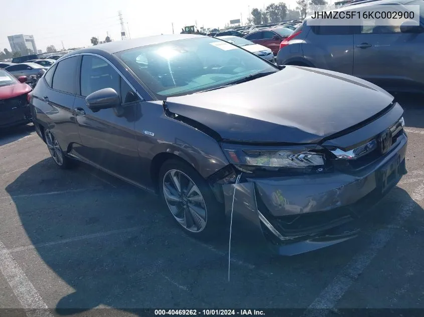 2019 Honda Clarity Plug-In Hybrid VIN: JHMZC5F16KC002900 Lot: 40469262