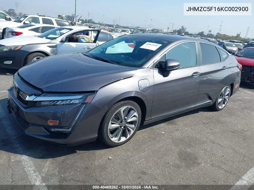 2019 Honda Clarity Plug-In Hybrid VIN: JHMZC5F16KC002900 Lot: 40469262