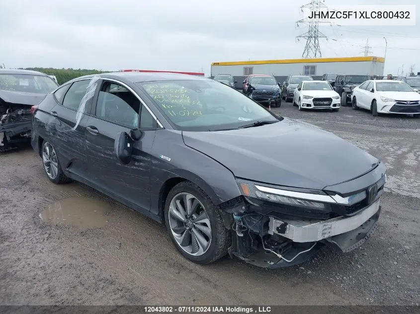 2020 Honda Clarity VIN: JHMZC5F1XLC800432 Lot: 12043802