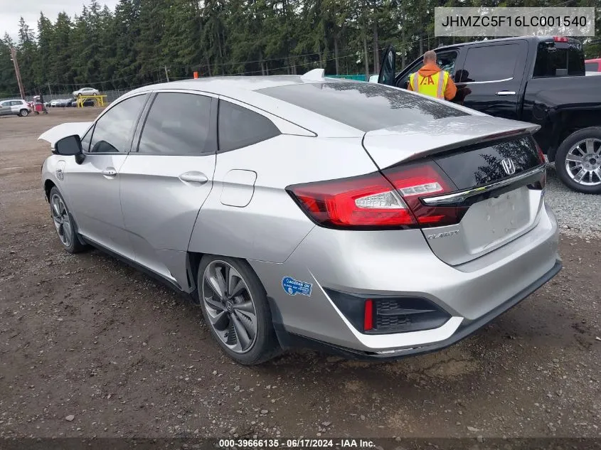 2020 Honda Clarity Plug-In Hybrid VIN: JHMZC5F16LC001540 Lot: 39666135