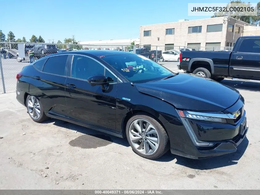 2020 Honda Clarity Plug-In Hybrid Touring VIN: JHMZC5F32LC002105 Lot: 40049371