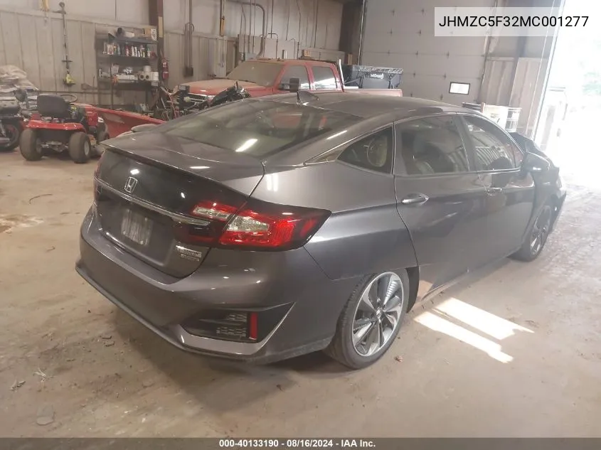 2021 Honda Clarity Plug-In Hybrid Touring VIN: JHMZC5F32MC001277 Lot: 40133190