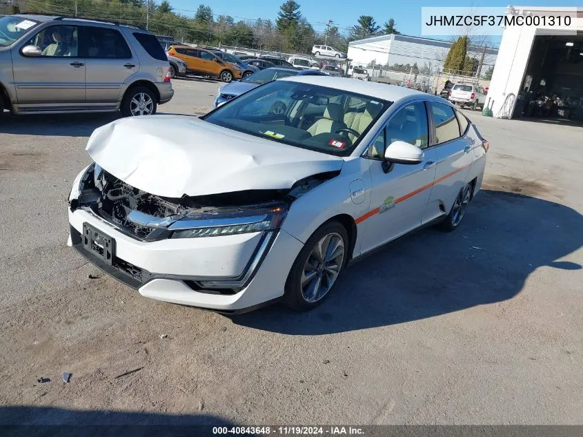 2021 Honda Clarity Plug-In Hybrid Touring VIN: JHMZC5F37MC001310 Lot: 40843648