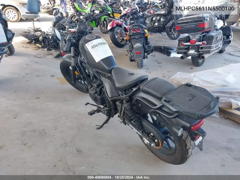 2022 Honda Cmx500 VIN: MLHPC5611N5500100 Lot: 40698804