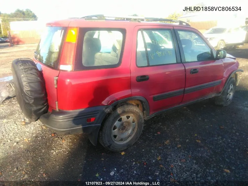 1997 Honda Cr-V VIN: JHLRD1858VC806534 Lot: 12107923