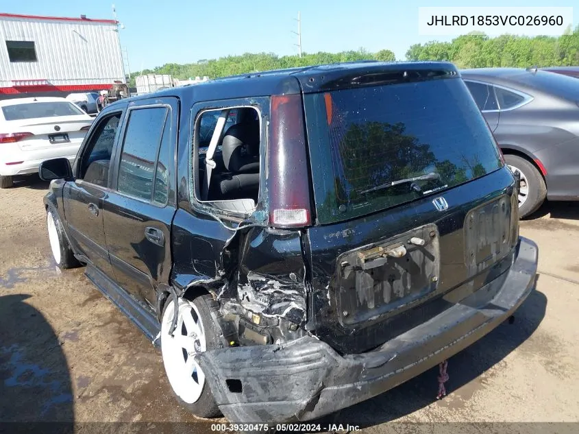 1997 Honda Cr-V VIN: JHLRD1853VC026960 Lot: 39320475