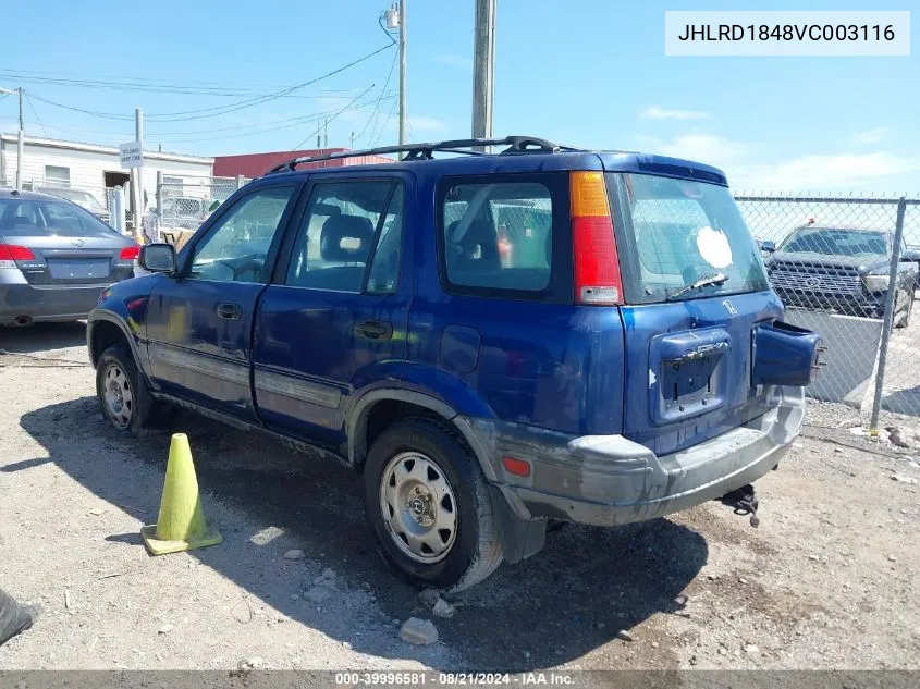 1997 Honda Cr-V VIN: JHLRD1848VC003116 Lot: 39996581