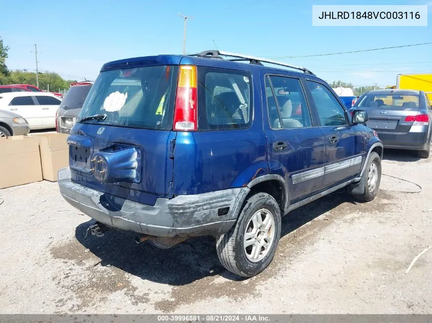 1997 Honda Cr-V VIN: JHLRD1848VC003116 Lot: 39996581