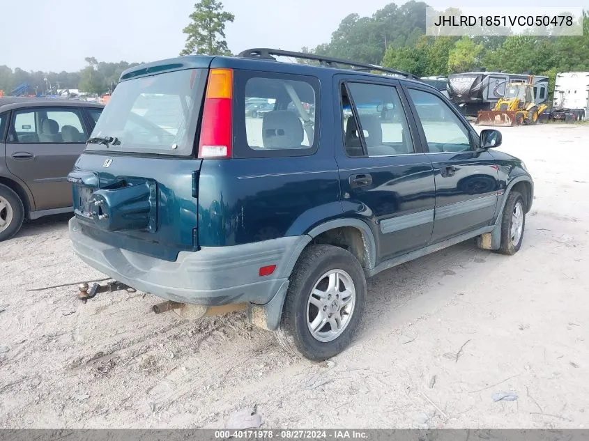 1997 Honda Cr-V VIN: JHLRD1851VC050478 Lot: 40171978