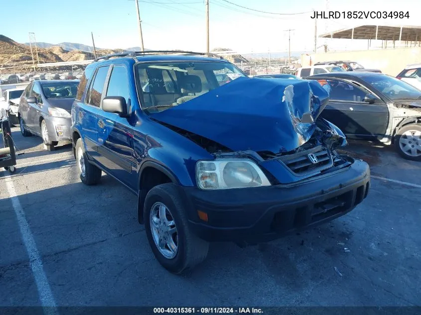 1997 Honda Cr-V Lx VIN: JHLRD1852VC034984 Lot: 40315361