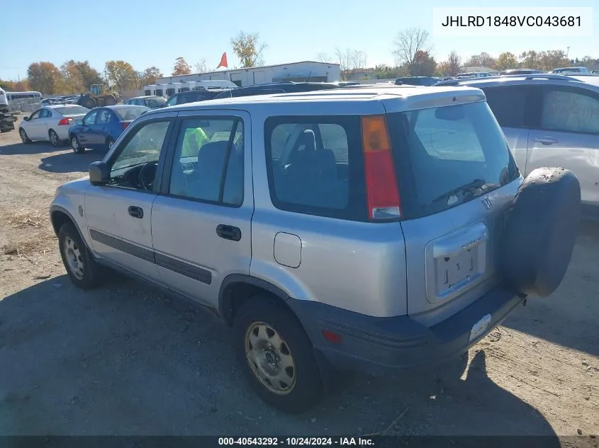 1997 Honda Cr-V VIN: JHLRD1848VC043681 Lot: 40543292