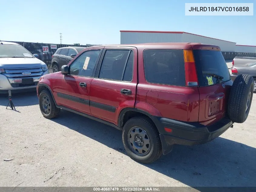 1997 Honda Cr-V VIN: JHLRD1847VC016858 Lot: 40687479