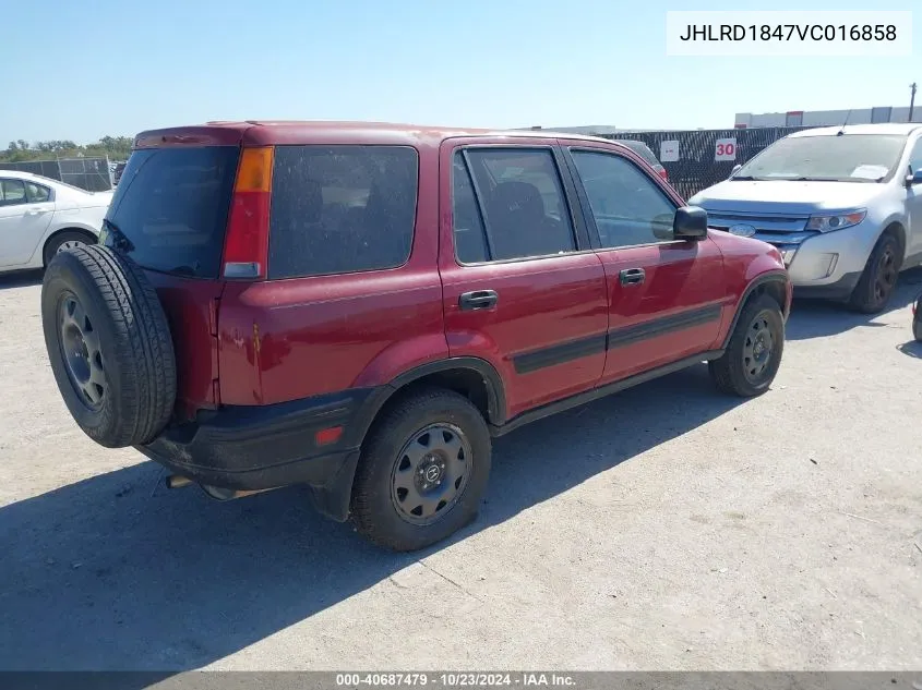 1997 Honda Cr-V VIN: JHLRD1847VC016858 Lot: 40687479