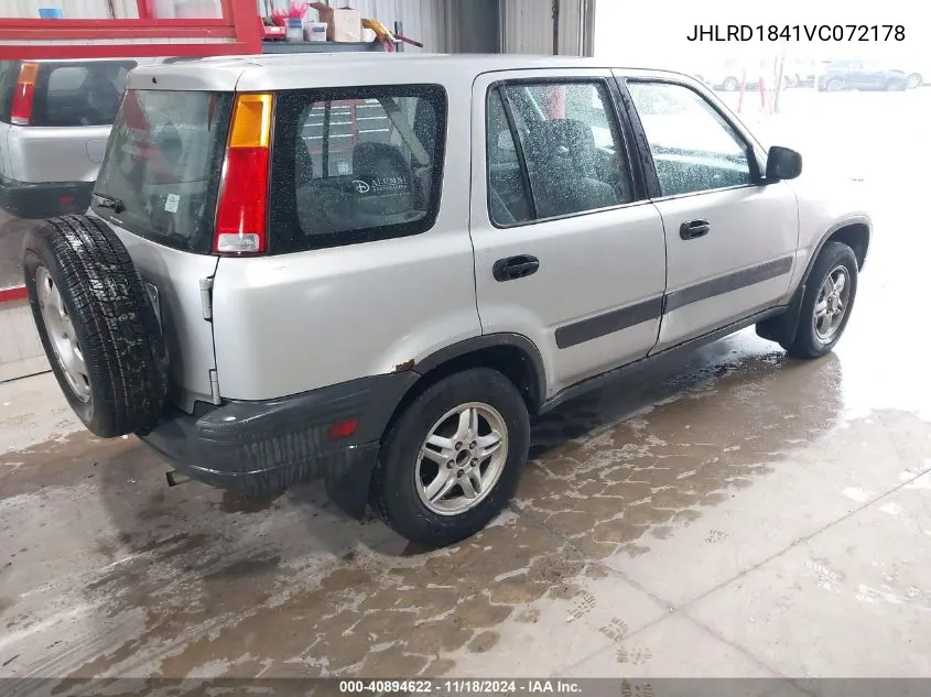 1997 Honda Cr-V Lx VIN: JHLRD1841VC072178 Lot: 40894622