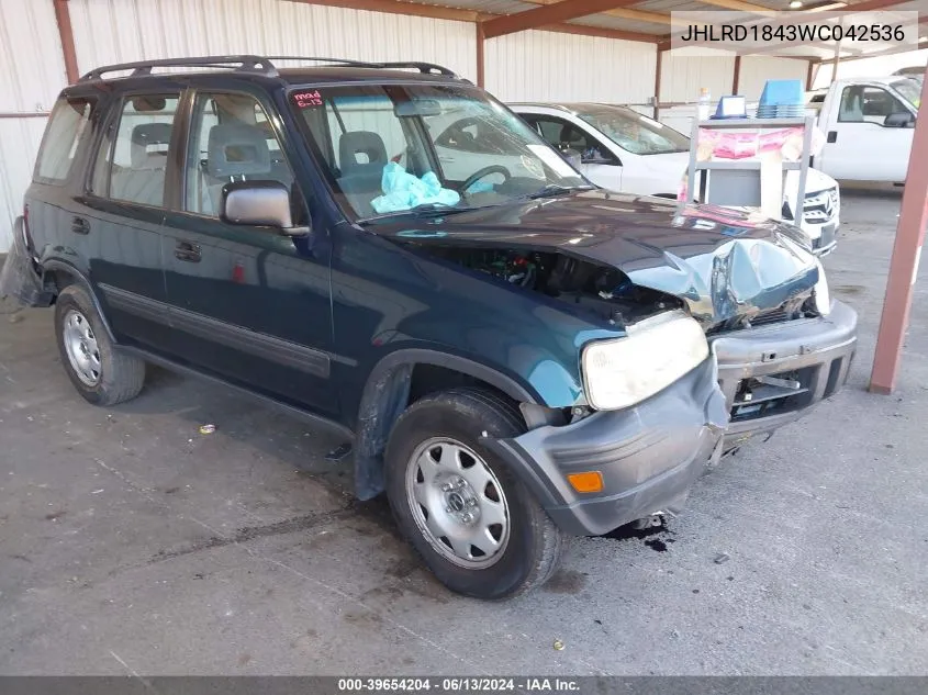 1998 Honda Cr-V Lx VIN: JHLRD1843WC042536 Lot: 39654204