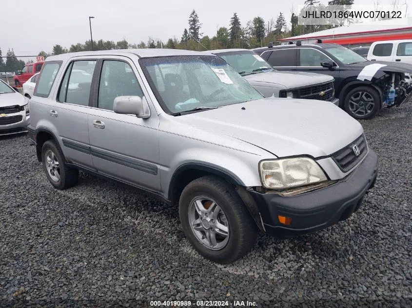 1998 Honda Cr-V Ex VIN: JHLRD1864WC070122 Lot: 40190989