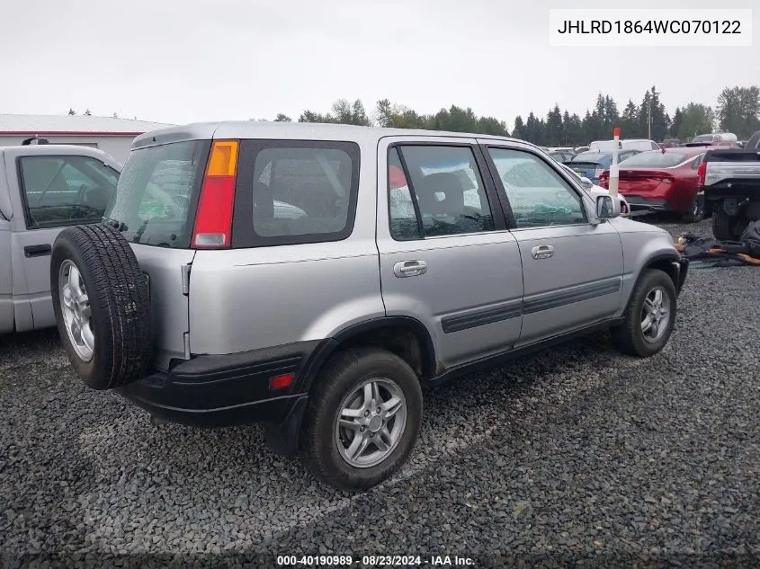 1998 Honda Cr-V Ex VIN: JHLRD1864WC070122 Lot: 40190989