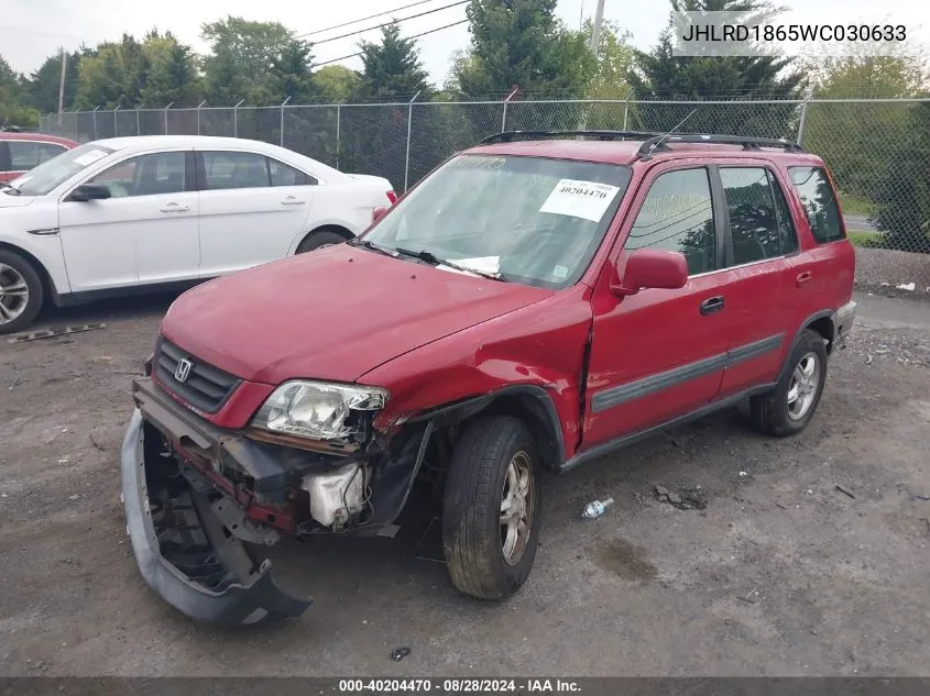 1998 Honda Cr-V Ex VIN: JHLRD1865WC030633 Lot: 40204470