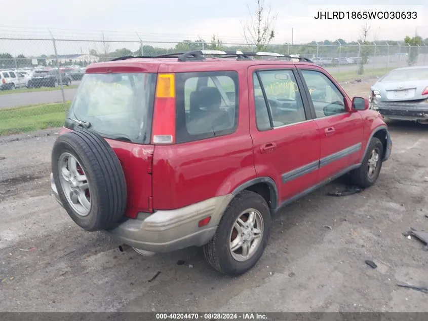 1998 Honda Cr-V Ex VIN: JHLRD1865WC030633 Lot: 40204470