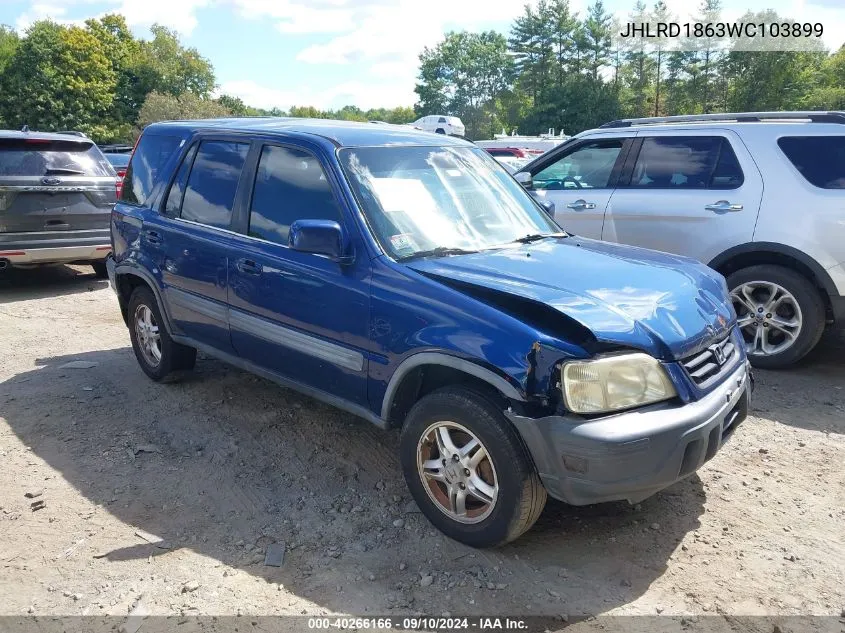 1998 Honda Cr-V Ex VIN: JHLRD1863WC103899 Lot: 40266166