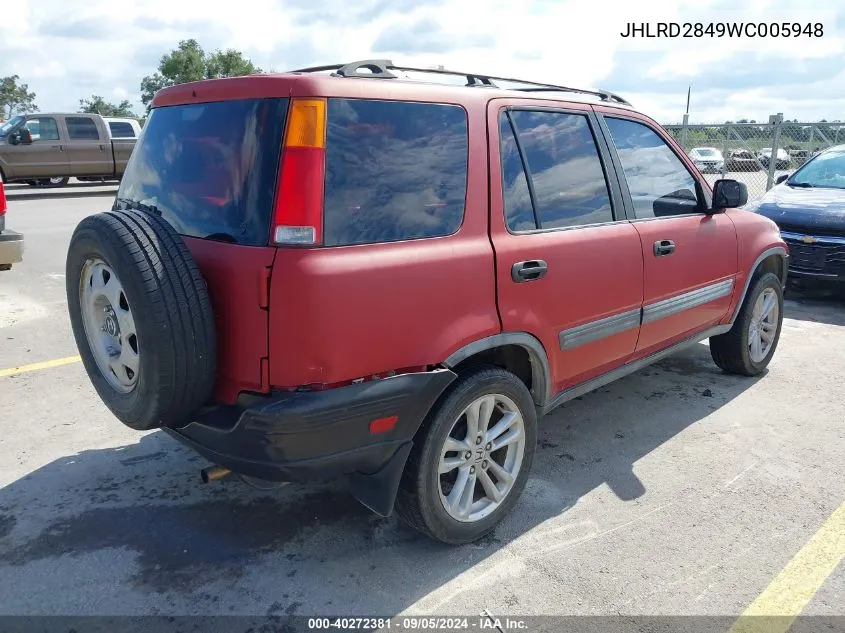 1998 Honda Cr-V Lx VIN: JHLRD2849WC005948 Lot: 40272381