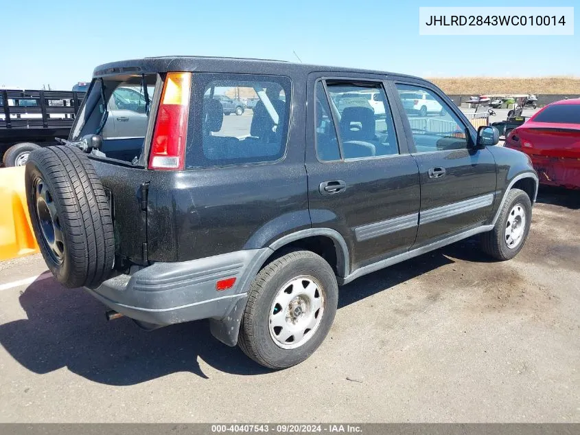 1998 Honda Cr-V Lx VIN: JHLRD2843WC010014 Lot: 40407543