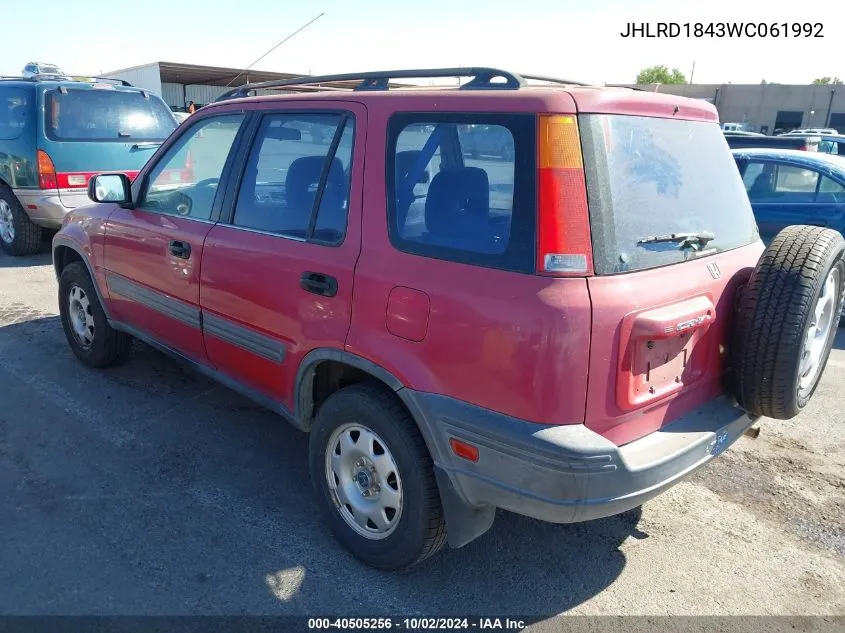 1998 Honda Cr-V Lx VIN: JHLRD1843WC061992 Lot: 40505256