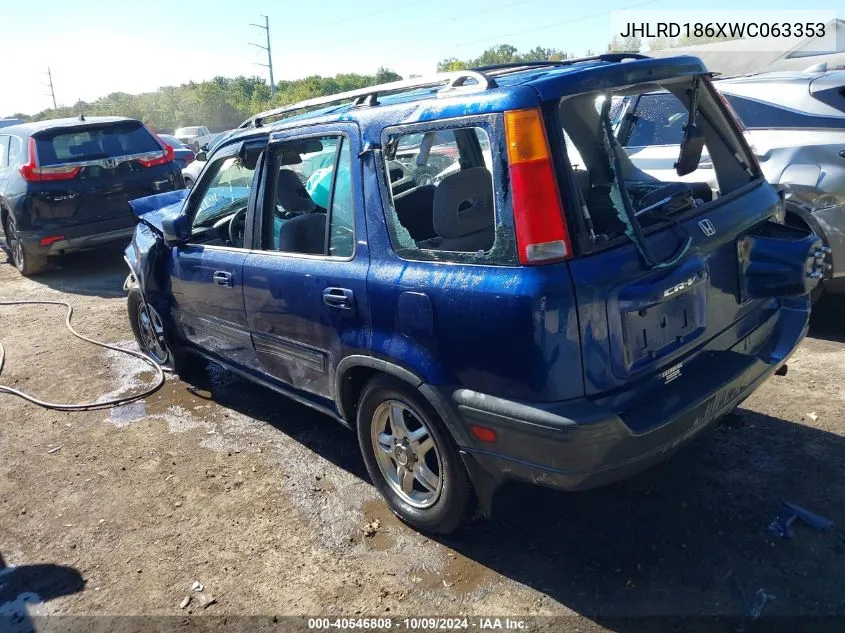 1998 Honda Cr-V Ex VIN: JHLRD186XWC063353 Lot: 40546808