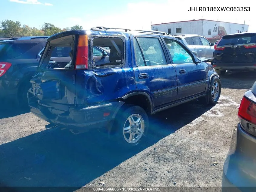 1998 Honda Cr-V Ex VIN: JHLRD186XWC063353 Lot: 40546808