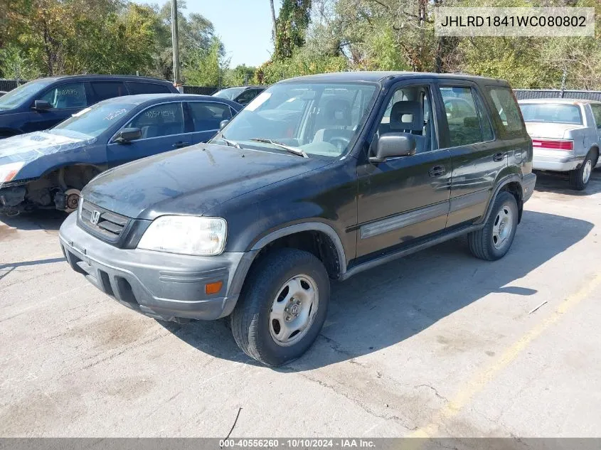 1998 Honda Cr-V Lx VIN: JHLRD1841WC080802 Lot: 40556260